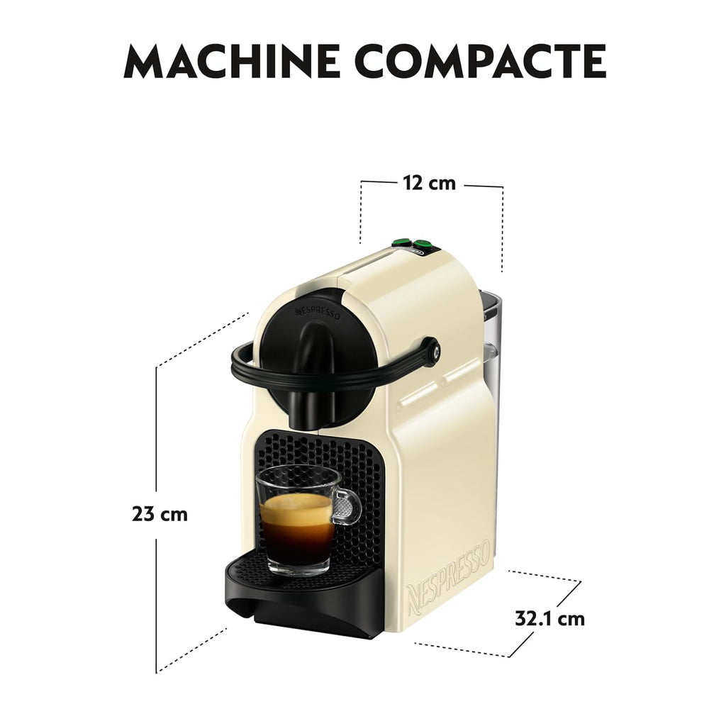 Machine à Café Expresso Inissia Crème Vanille 19 Bars + Kit de Bienvenue - EN80.CW