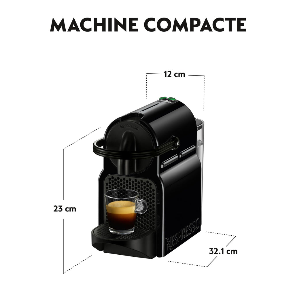 Machine à Café à Capsules Inissia Noir - Espresso & Lungo + Kit de Bienvenue - EN80.B
