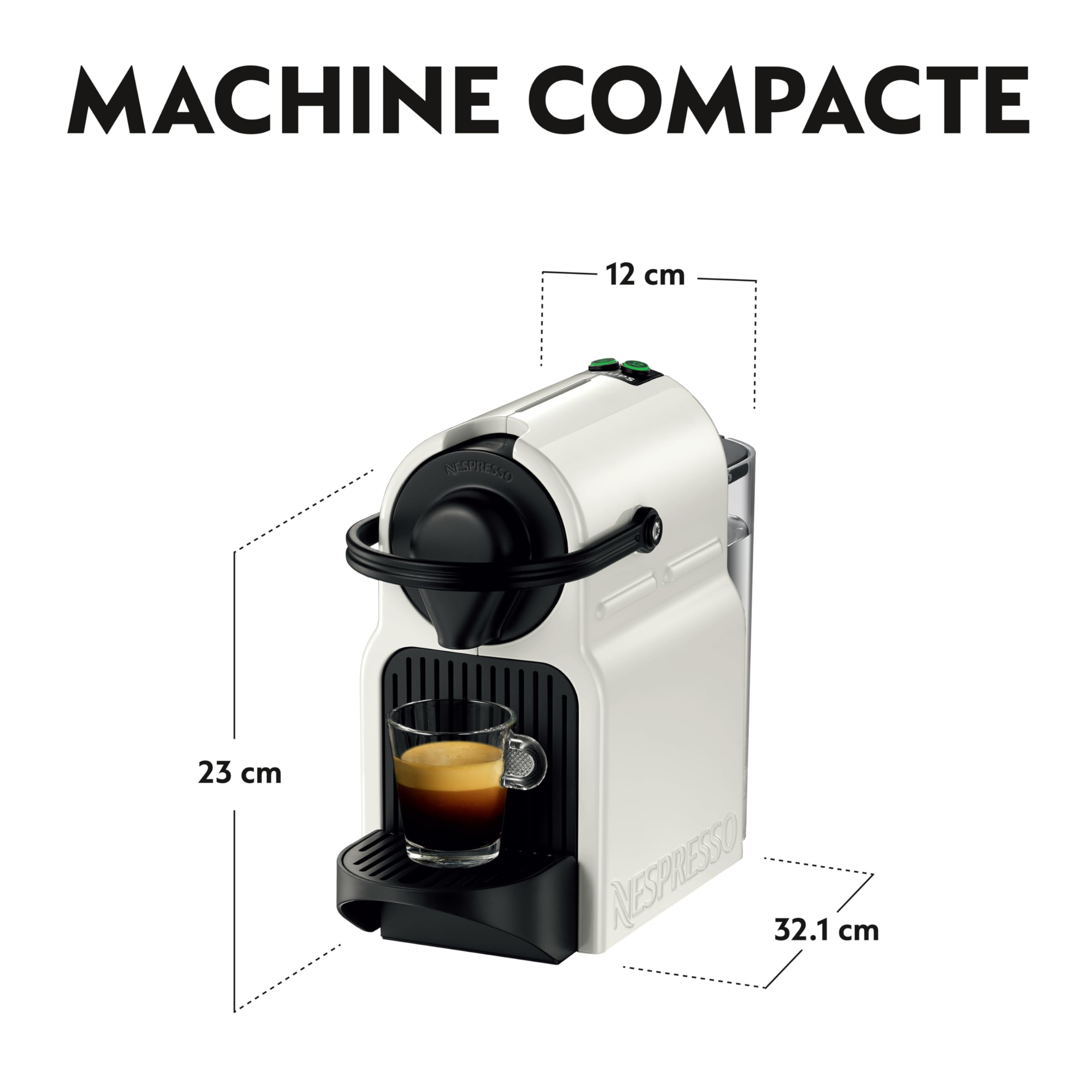 Machine à Café Expresso Inissia Blanche 19 Bars + Kit de Bienvenue - YY1530FD