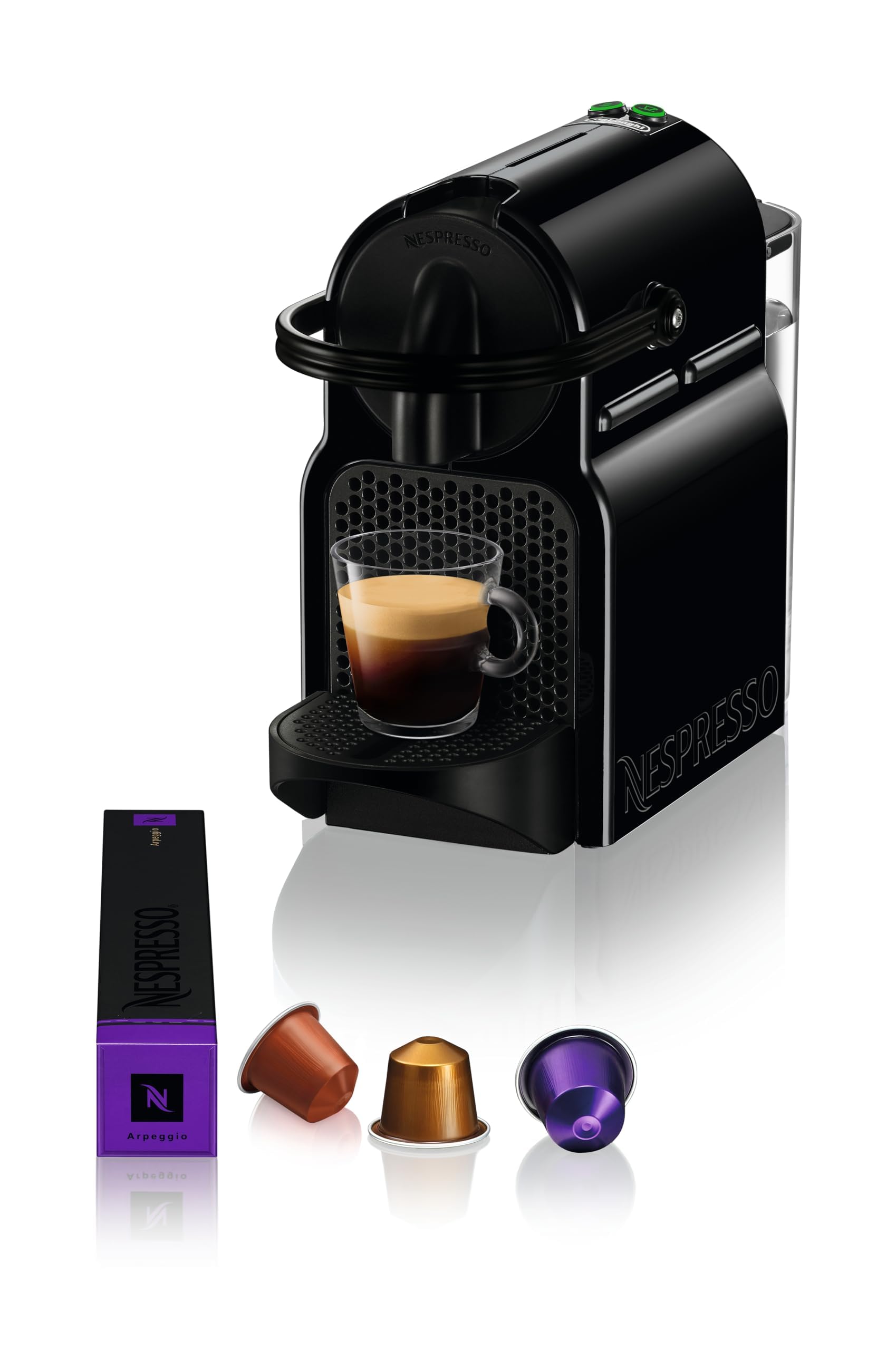 Machine à Café à Capsules Inissia Noir - Espresso & Lungo + Kit de Bienvenue - EN80.B